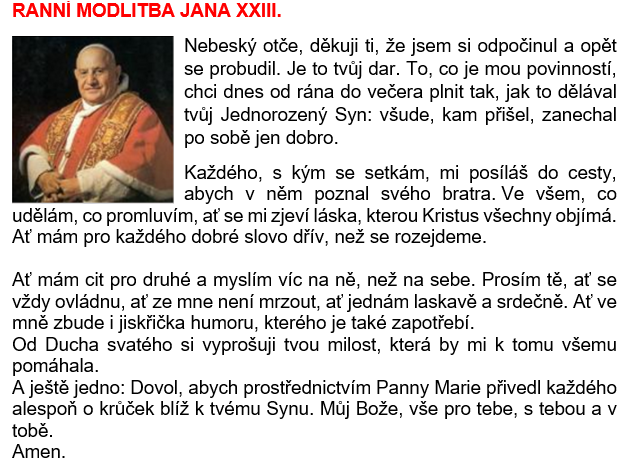 Modlitba papeže Jana XXIII.